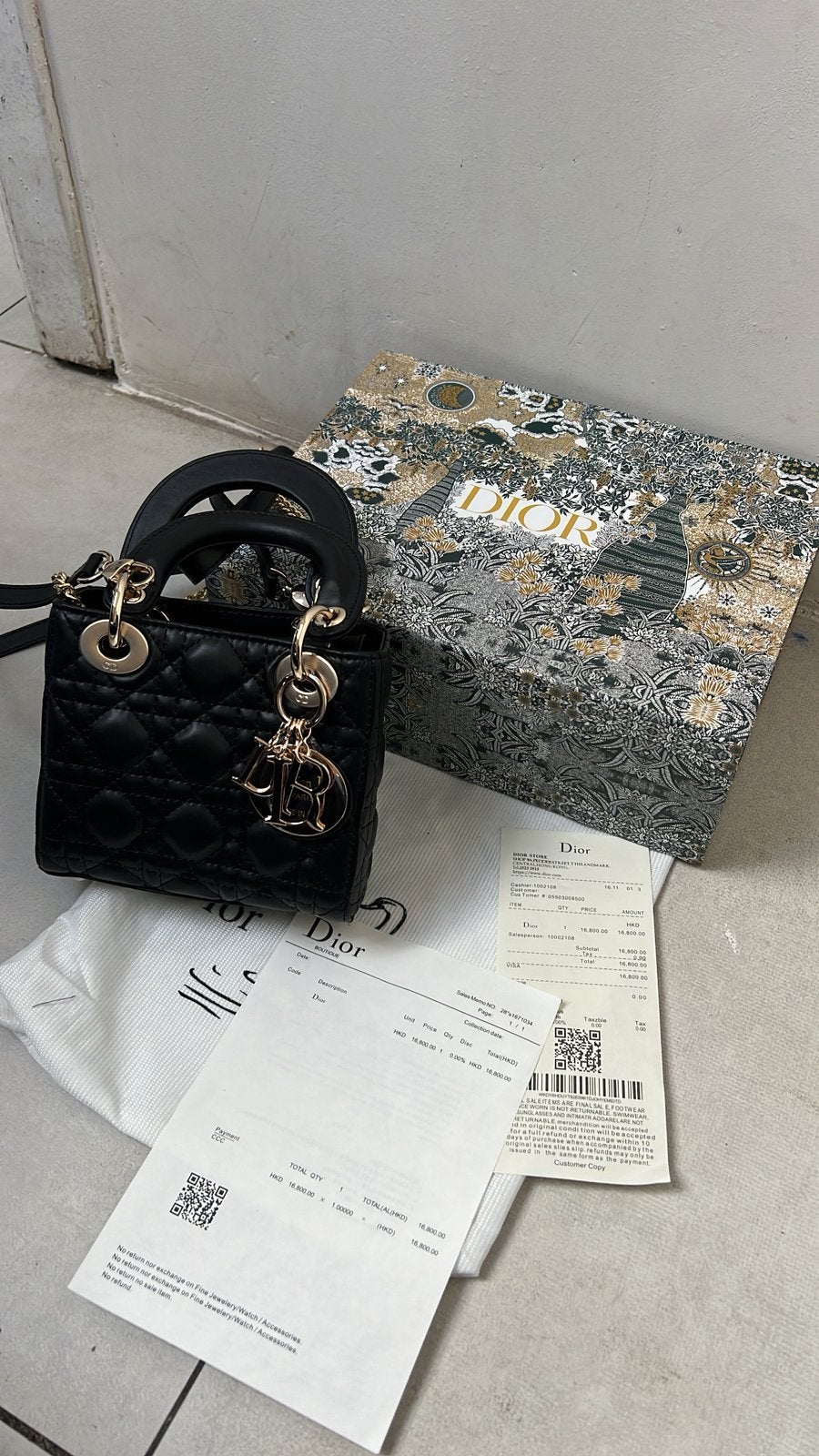 Lady Dior-tas, Ophalen of Verzenden, Nieuw, Zwart, Handtas