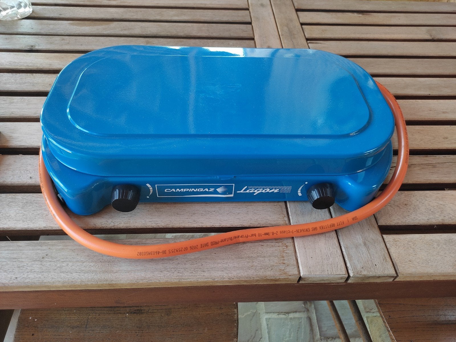 Campingaz Set 2-pits Plancha-fornuis 2 gasflessen, Ophalen of Verzenden, Nieuw, Campingaz