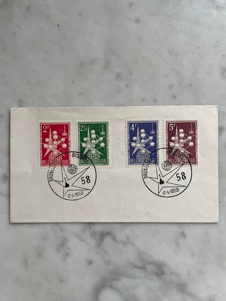 Enveloppe Expo 58, Verzamelen, Retro, Ophalen of Verzenden