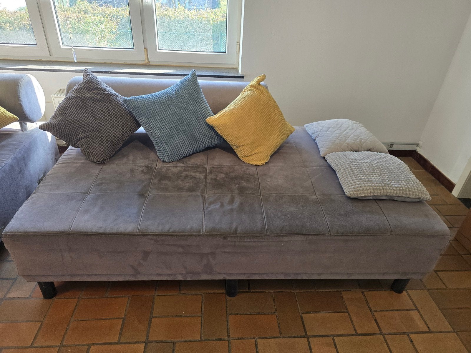Ensemble de canapés lounge design modulaires (200x115 cm et, Enlèvement, Tissus