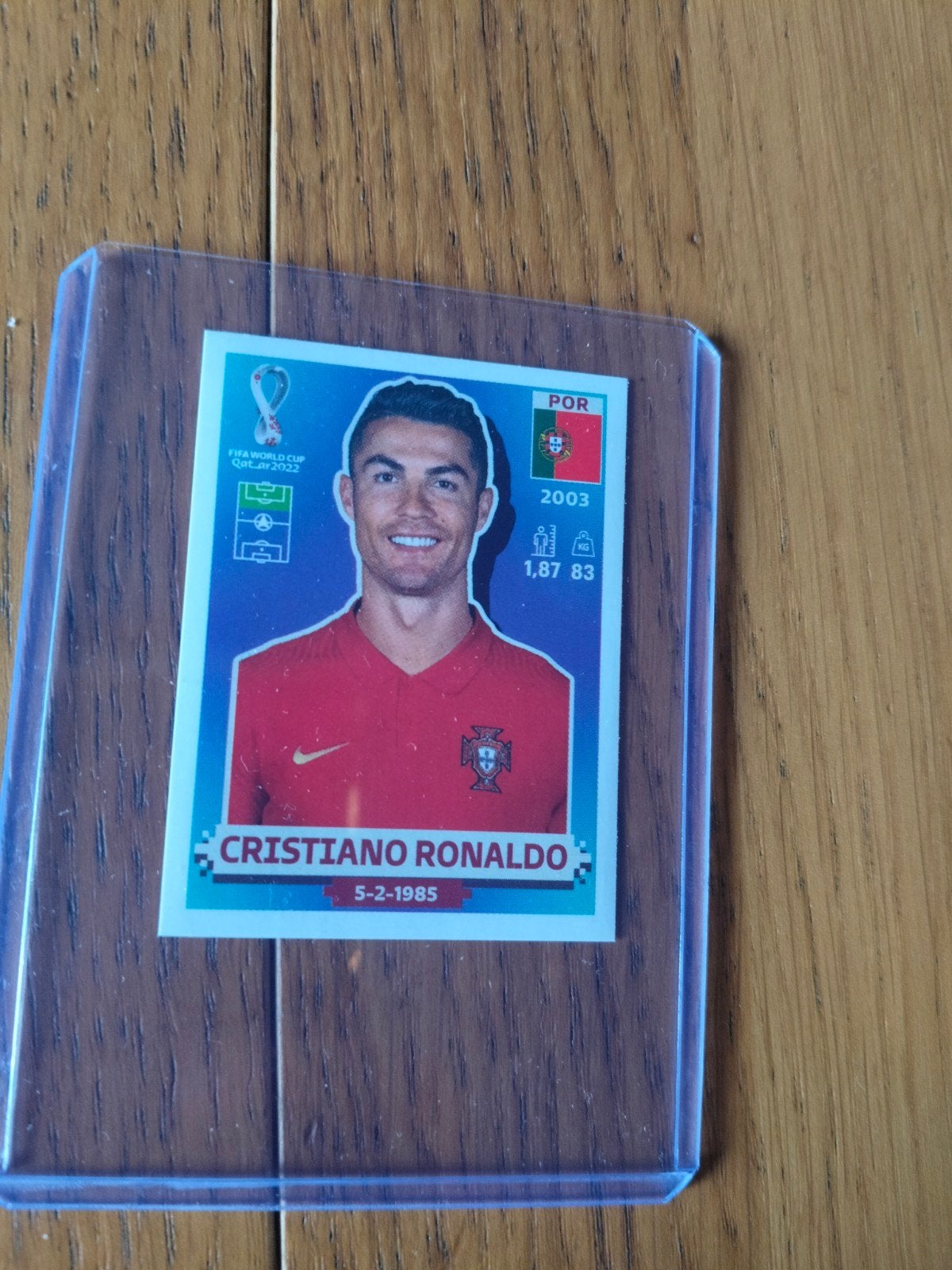 Christiano Ronaldo Portugal WK Qatar USA edition, Ophalen of Verzenden, Sticker