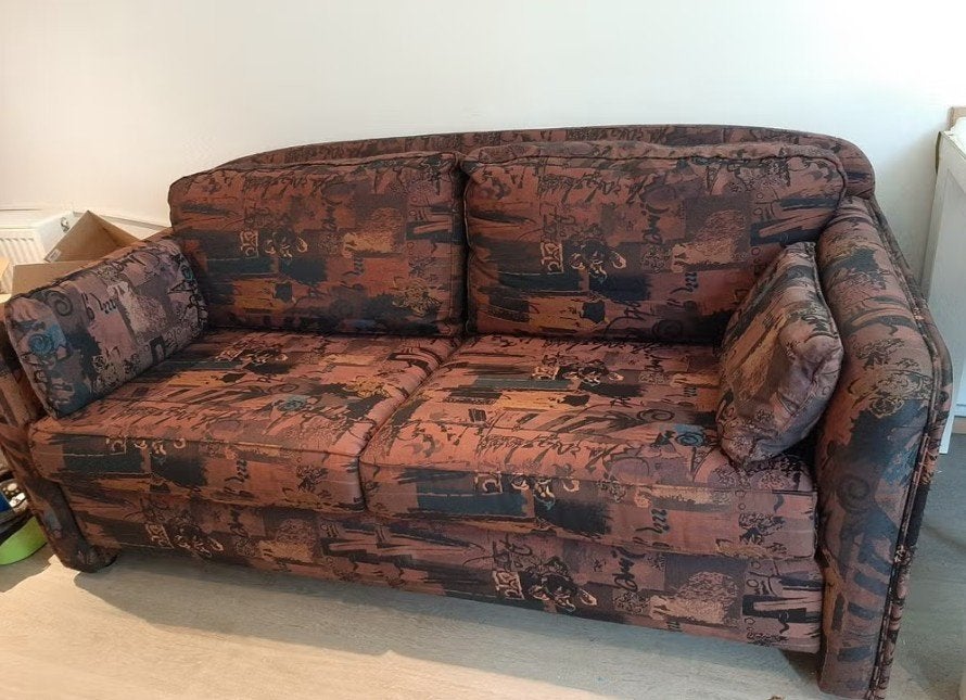 Gratis comfortabele 2-zitsbank, Maison & Meubles, Canapés | Salons, 75 à 100 cm, Enlèvement, Utilisé, Deux personnes