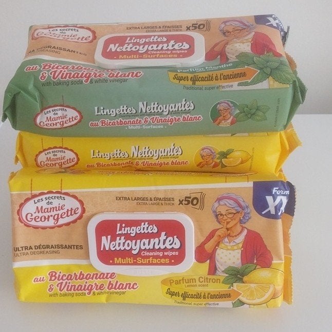 LOT de 9 PAQUETS Lingettes Georgette XXL – 50 lingettes par, Handtassen en Accessoires, Verzenden, Nieuw, Overige typen