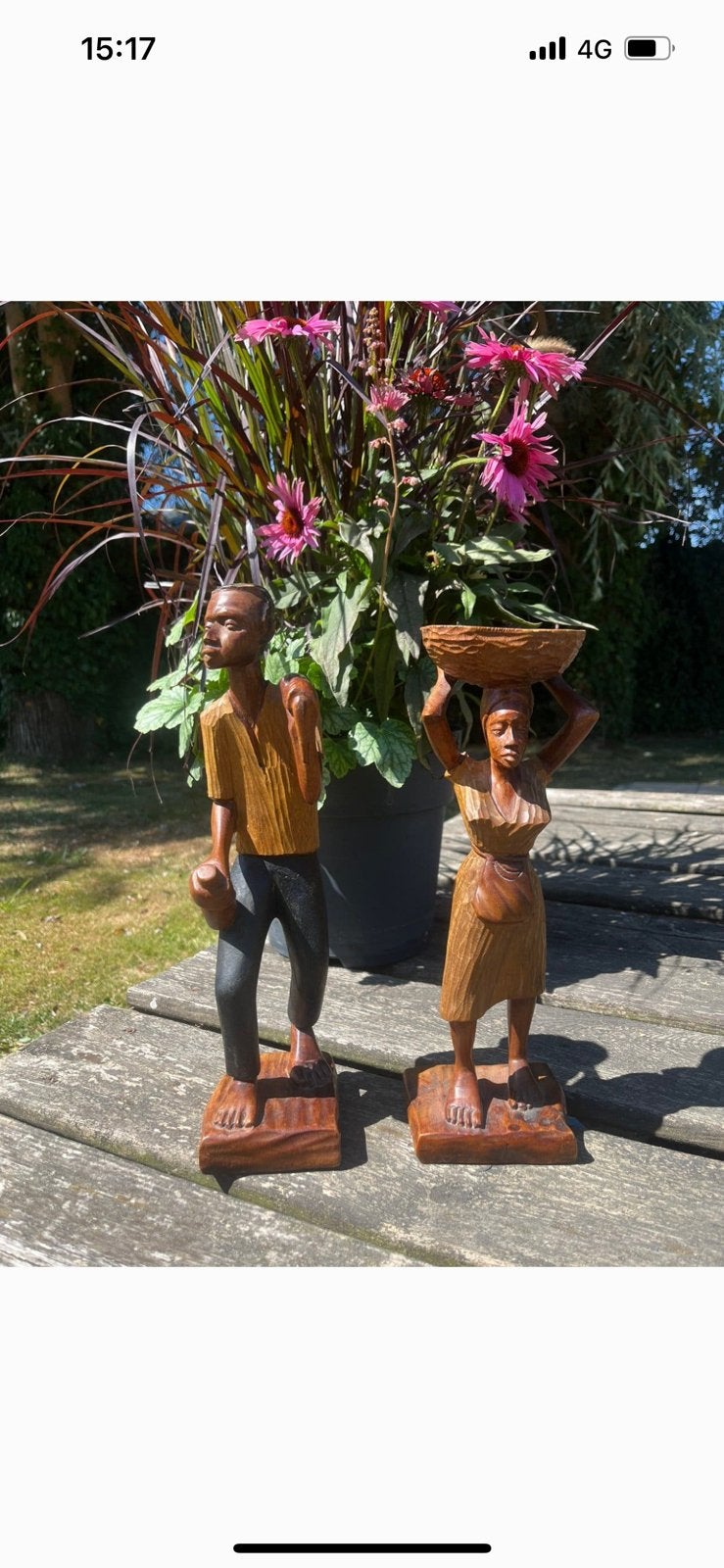 Afrikaanse beeldjes man vrouw, Ophalen, Man