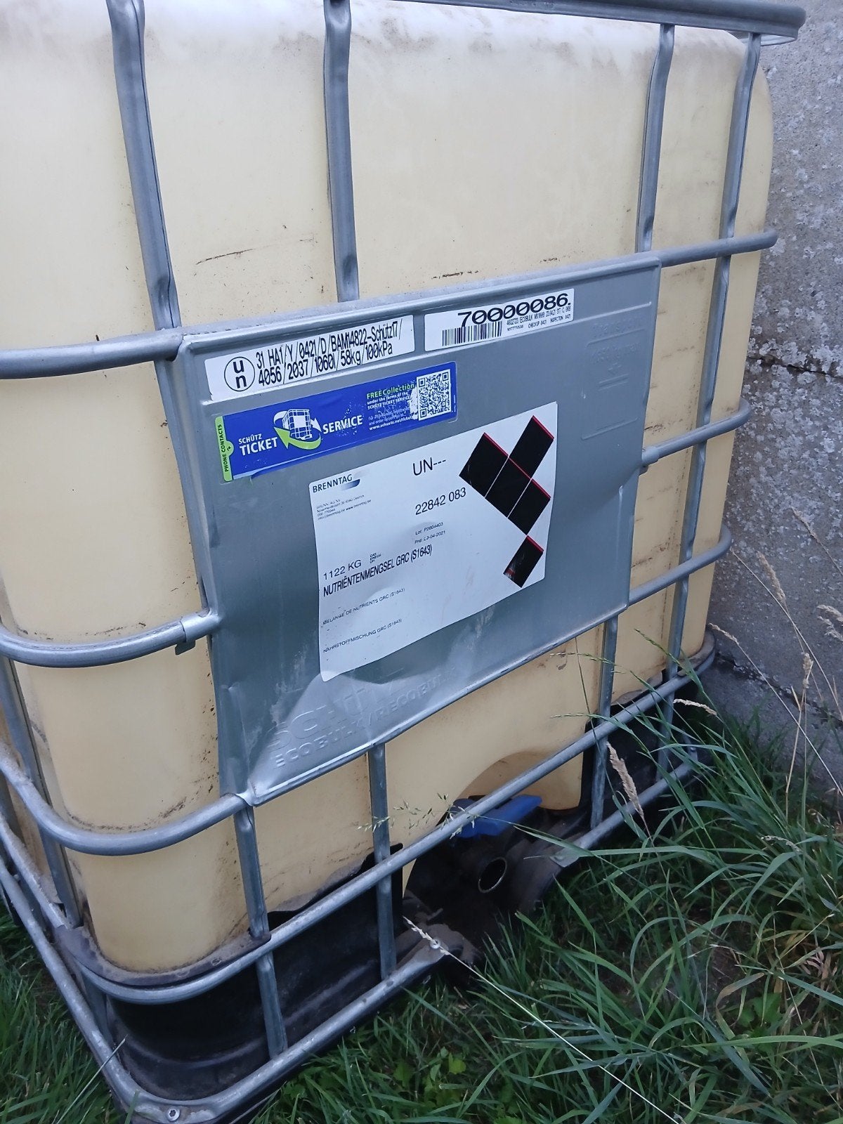 ibc container 1000l, Tuin en Terras, Ophalen