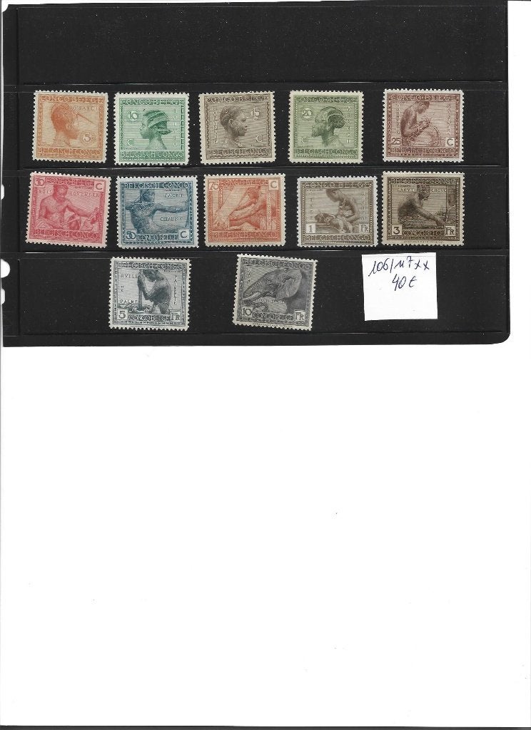 postzegels Belgisch Congo 106/117, Verzenden, Postfris