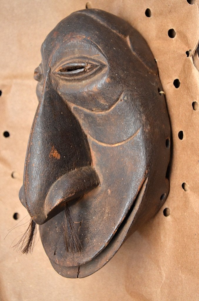 Masque de chimpanzé Hemba, Antiquités & Art, Art | Art non-occidental, Afrique, Enlèvement ou Envoi, 26 cm, Sculpté