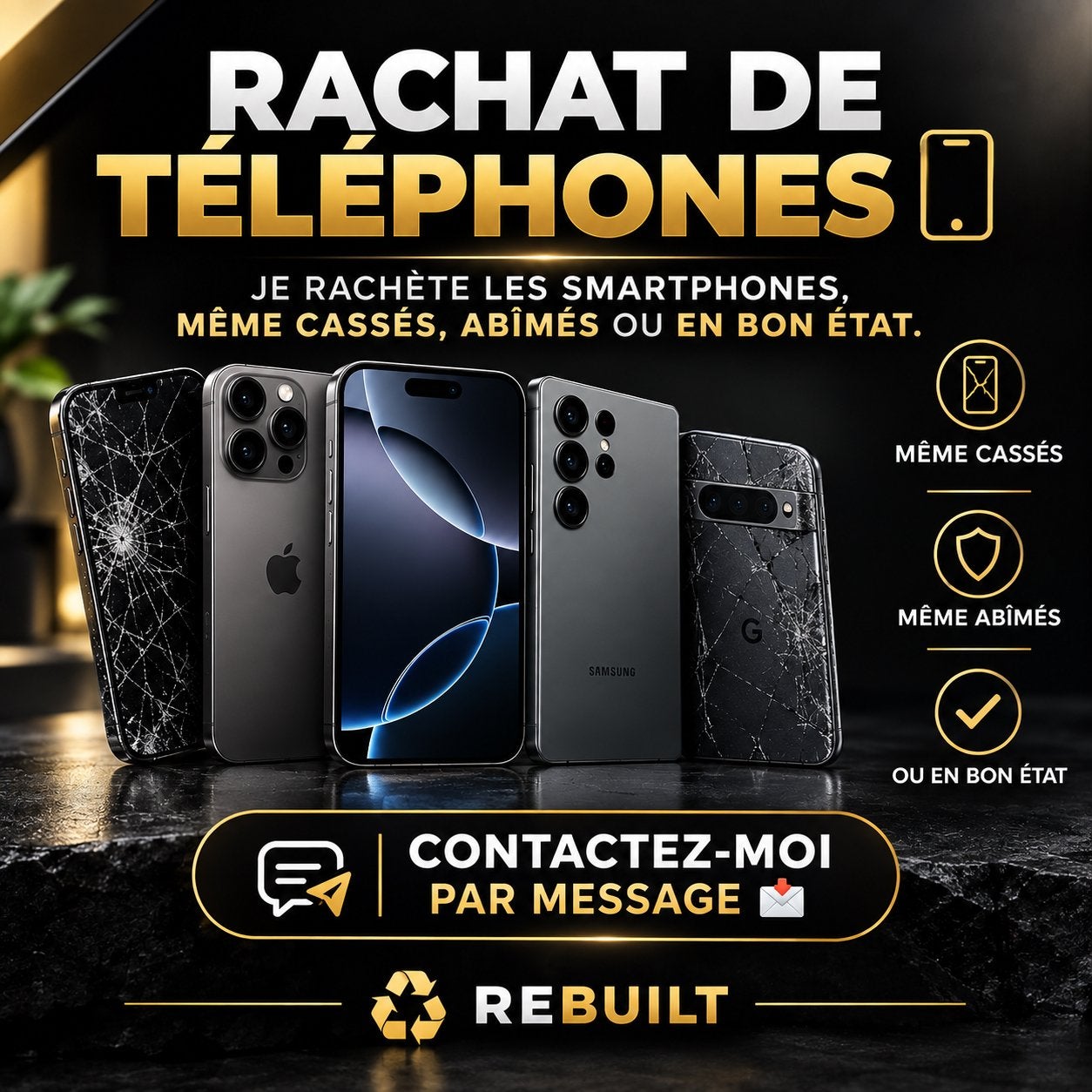 Rachat de téléphone, Télécoms, Enlèvement, Comme neuf