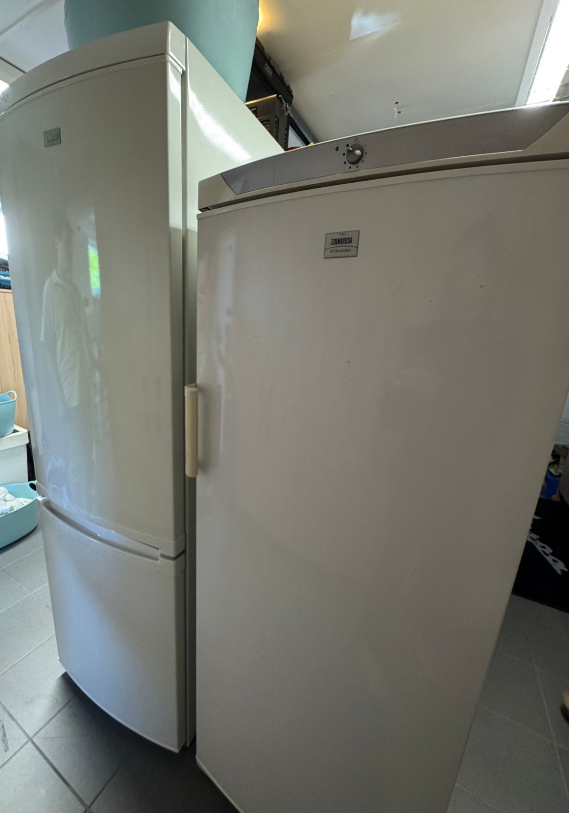 2 koelkasten incl diepvriesvak Zanussi, Enlèvement, Utilisé, Autoportant, Congélateur