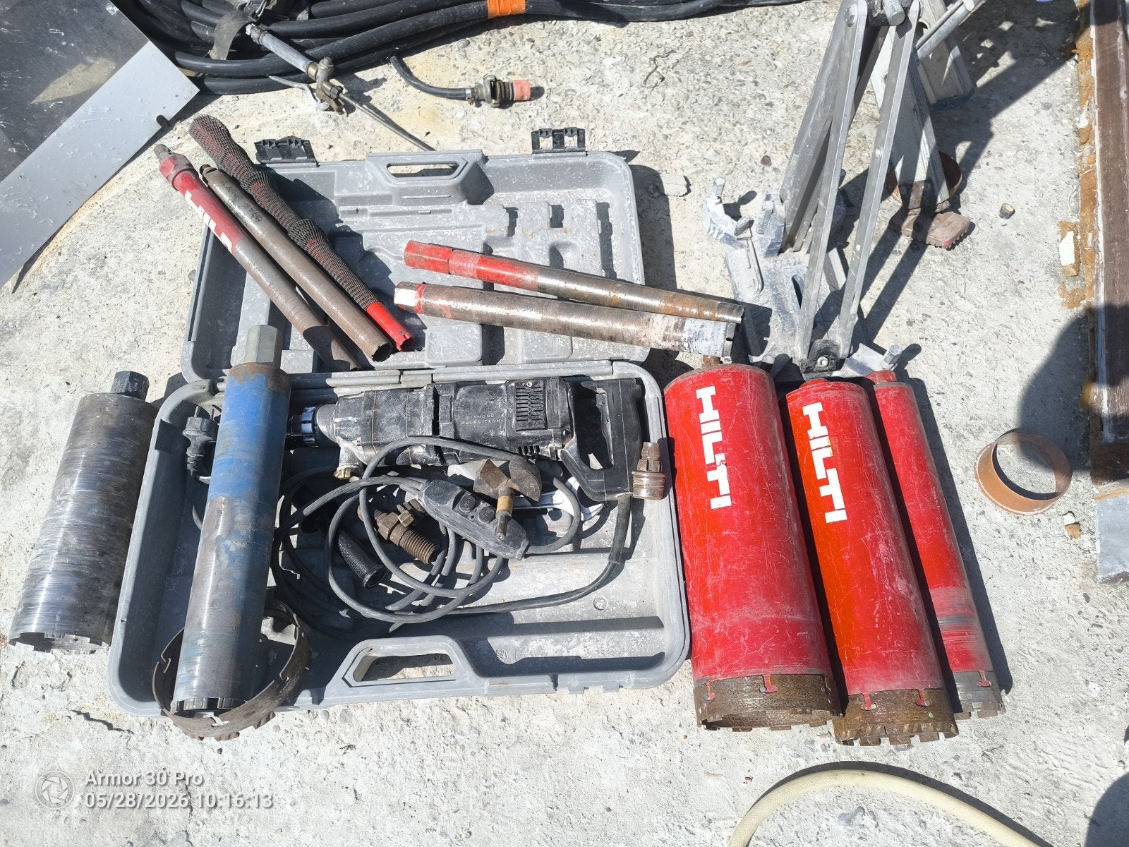 Beton klokboormachine a3025, Ophalen