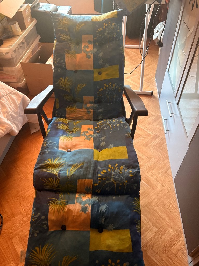 2 fauteuils relax inclinables avec repose-pieds, Maison & Meubles, Enlèvement, Comme neuf, Tissus, Relax, camping