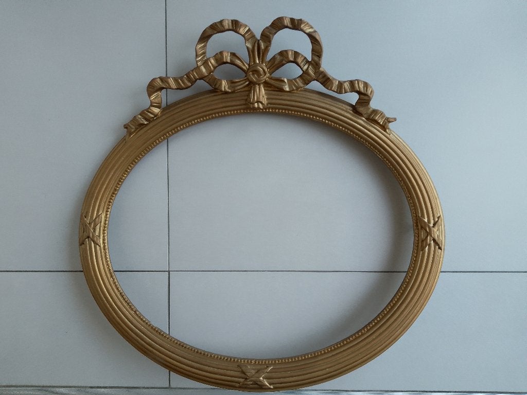 Antieke ovale striklijst in klassieke Lodewijk XVI-stijl., Antiek en Kunst, Ophalen, Ovaal, 50 tot 100 cm, Minder dan 100 cm