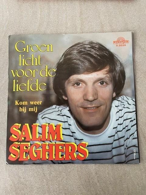 vinyl single- salim seghers-groen licht voor de liefde, Beschermende buitenhoes, Ophalen, Gebruikt