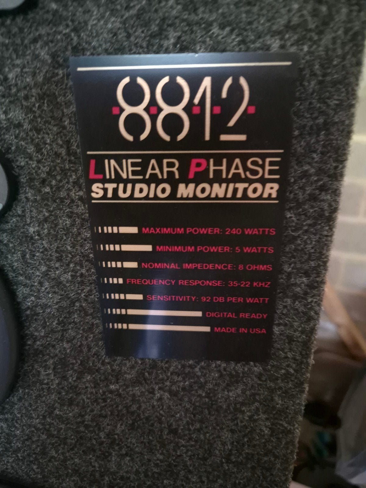 Vintage Linear Phase 8812 Speakers –NIEUW IN DOOS! set van 2, Enlèvement, Neuf, 150 watts ou plus, Moniteur de studio