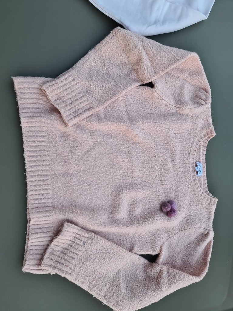 Oud roze - beige trui, pull, Milla Star, 134, Ophalen, Zo goed als nieuw