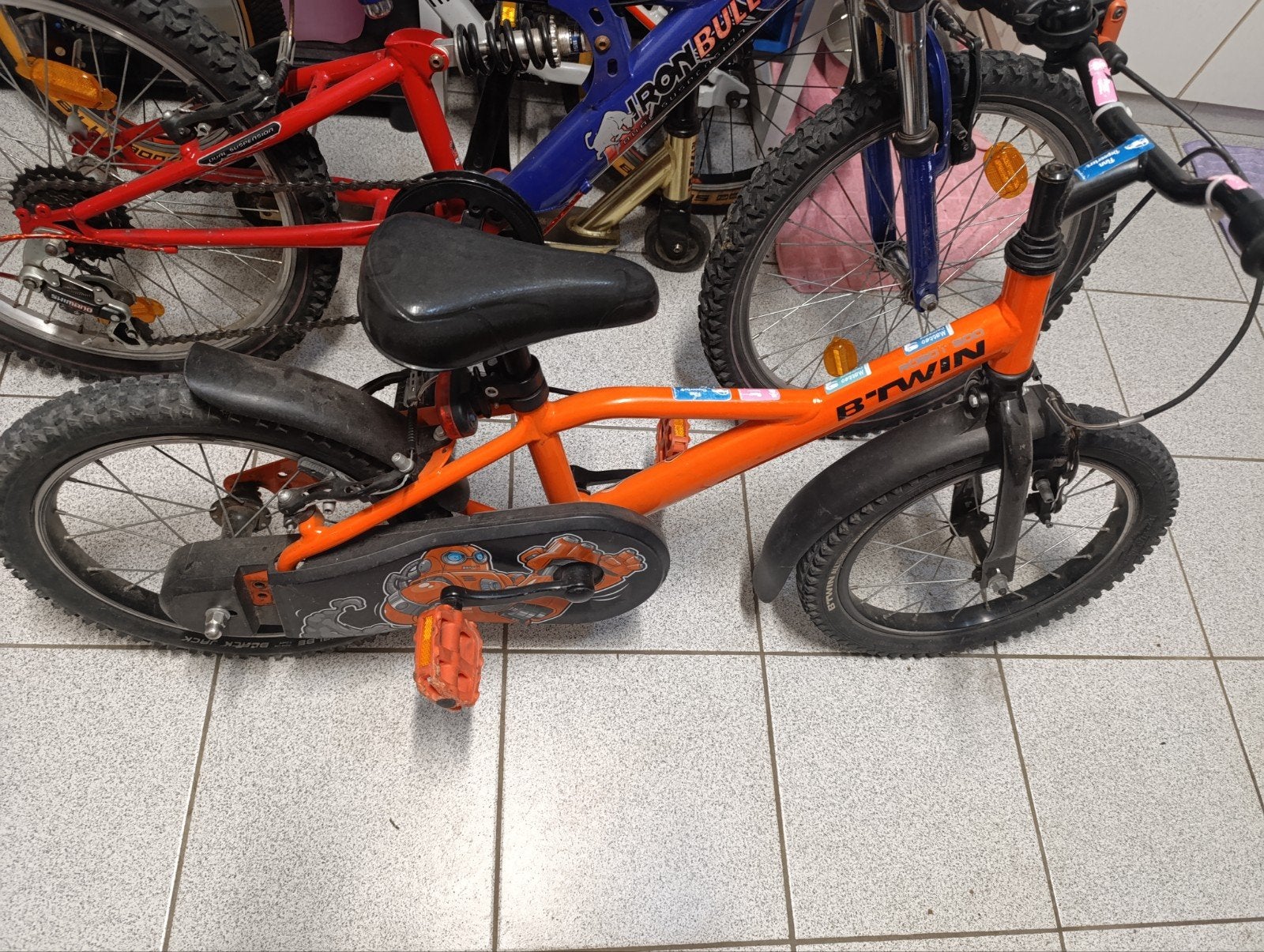 Oranje robot Fiets BTWIN decathlon, Enlèvement
