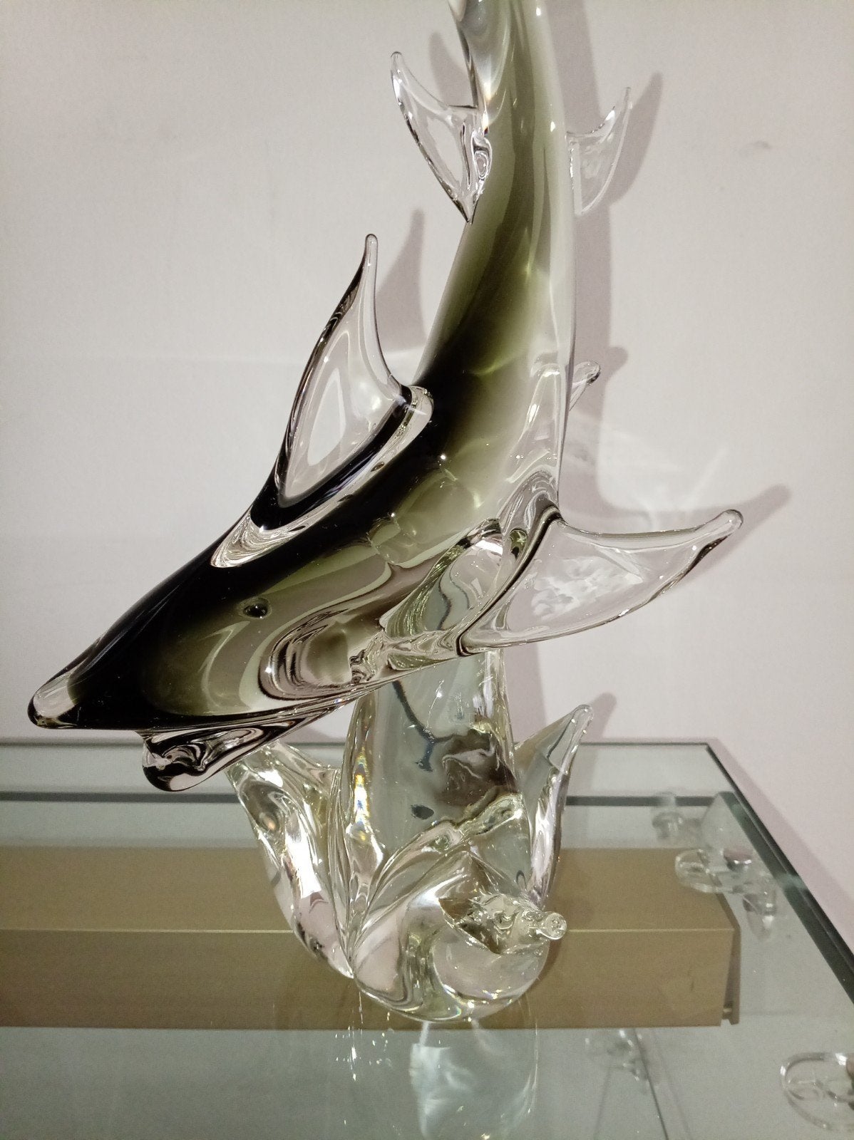 vintage Murano glazen haai sculptuur sommerso 1960-70, Ophalen