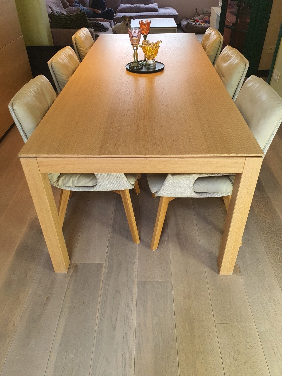 Table de salle à manger en chêne Saunaco, Maison & Meubles, Comme neuf, 100 à 150 cm, Enlèvement, Chêne