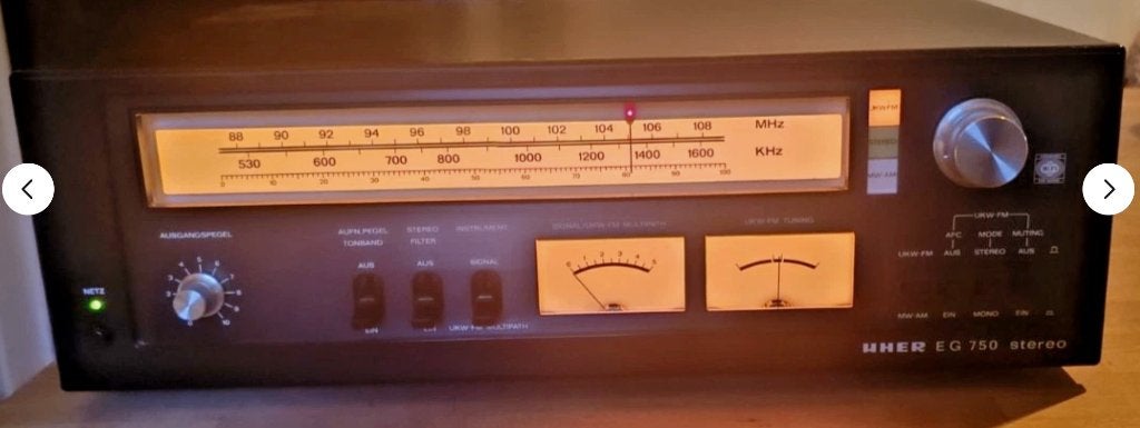 Uher EG 750 Vintage Stereo Tuner AM/FM 1978 Made in Germany, TV, Hi-fi & Vidéo, Tuners, Utilisé, Analogique, Enlèvement ou Envoi