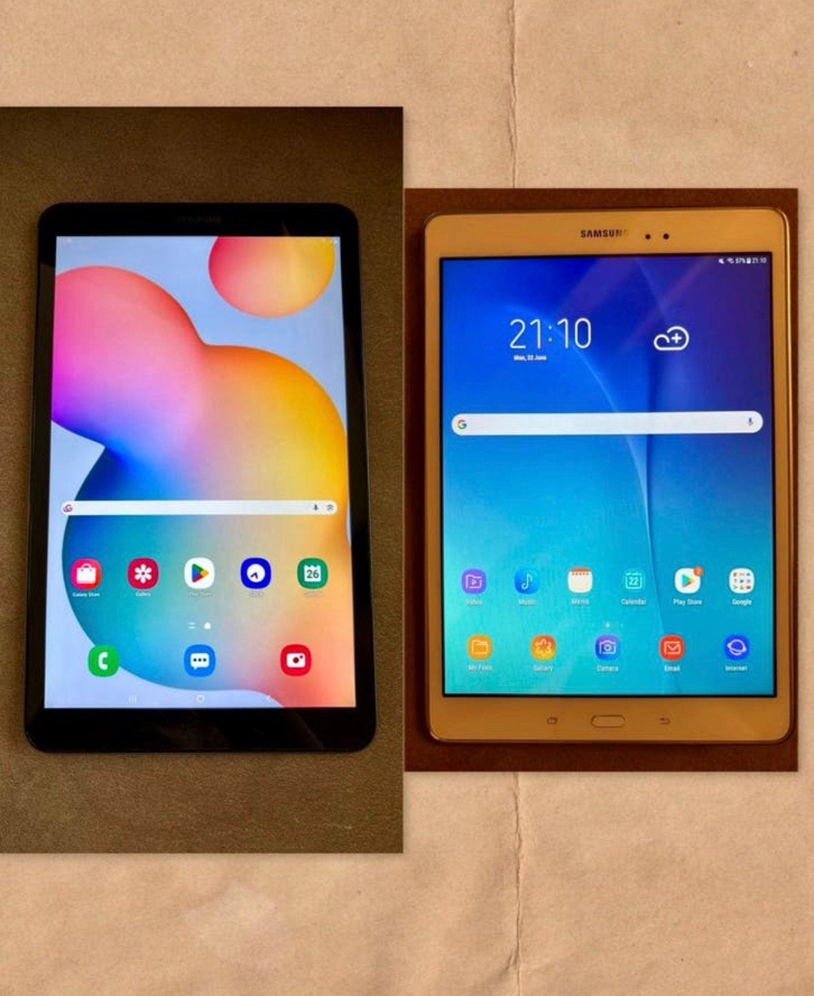 Ensemble de 2 tablettes Samsung Galaxy (SM-T585 et SM-T550), Enlèvement, Comme neuf, 11 pouces