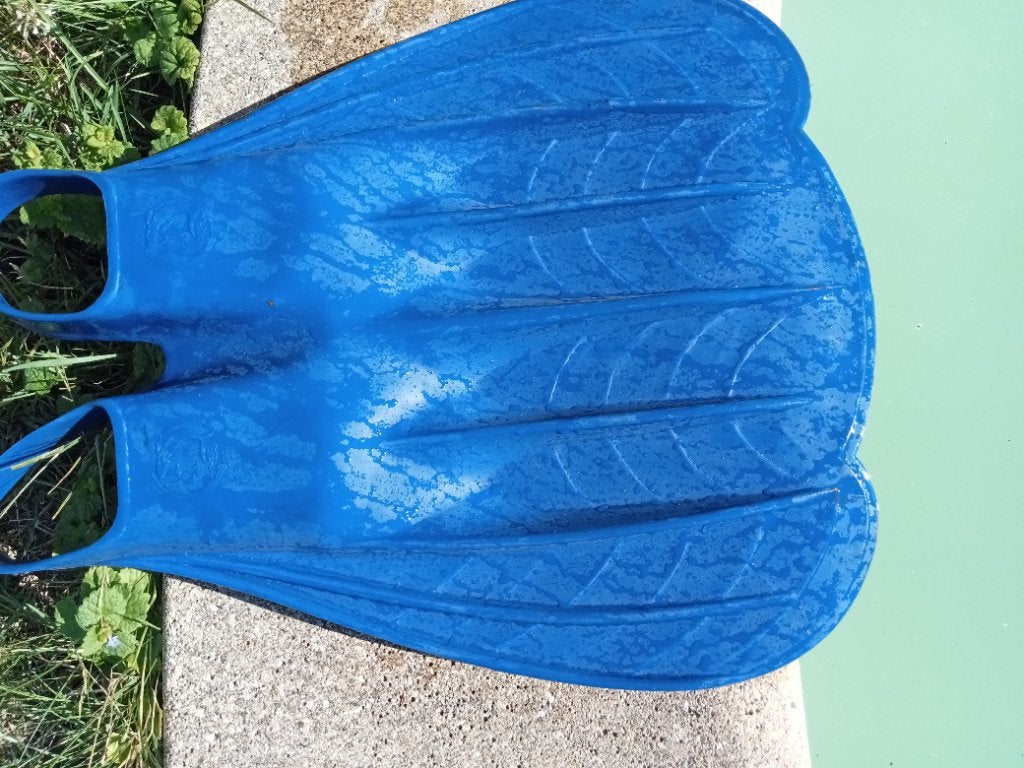 Monovin blauw zeemeermin/ zeemeerman, Watersport en Boten, Snorkelen, Ophalen, Zo goed als nieuw, Snorkelvinnen