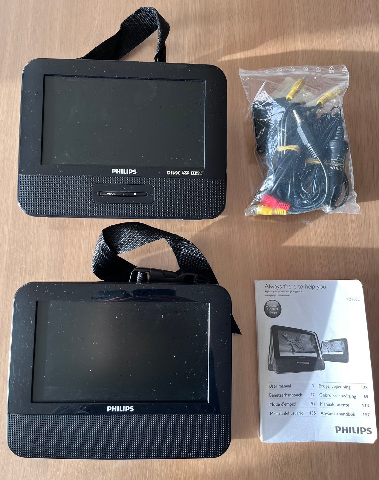 Draagbare DVD spelers Philips PD7022, TV, Hi-fi & Vidéo, Philips, Comme neuf, Enlèvement, Lecteur DVD