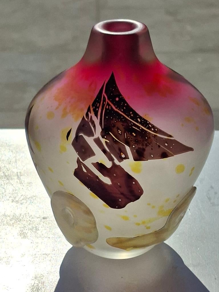 Vase signé Louis Leloup du Val saint lambert, Enlèvement