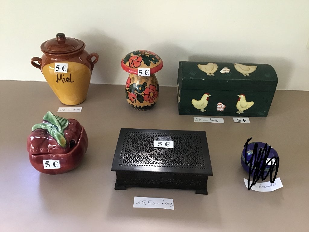 6 mooie opberg items aan 5 euro per stuk, Antiek en Kunst, Curiosa en Brocante, Ophalen of Verzenden