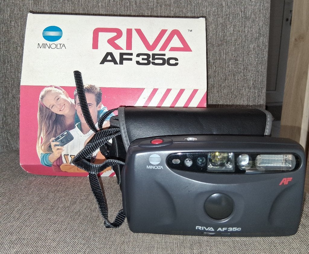 MINOLTA foto CAMERA RIVA AF35c VINTAGE, Ophalen, Minolta