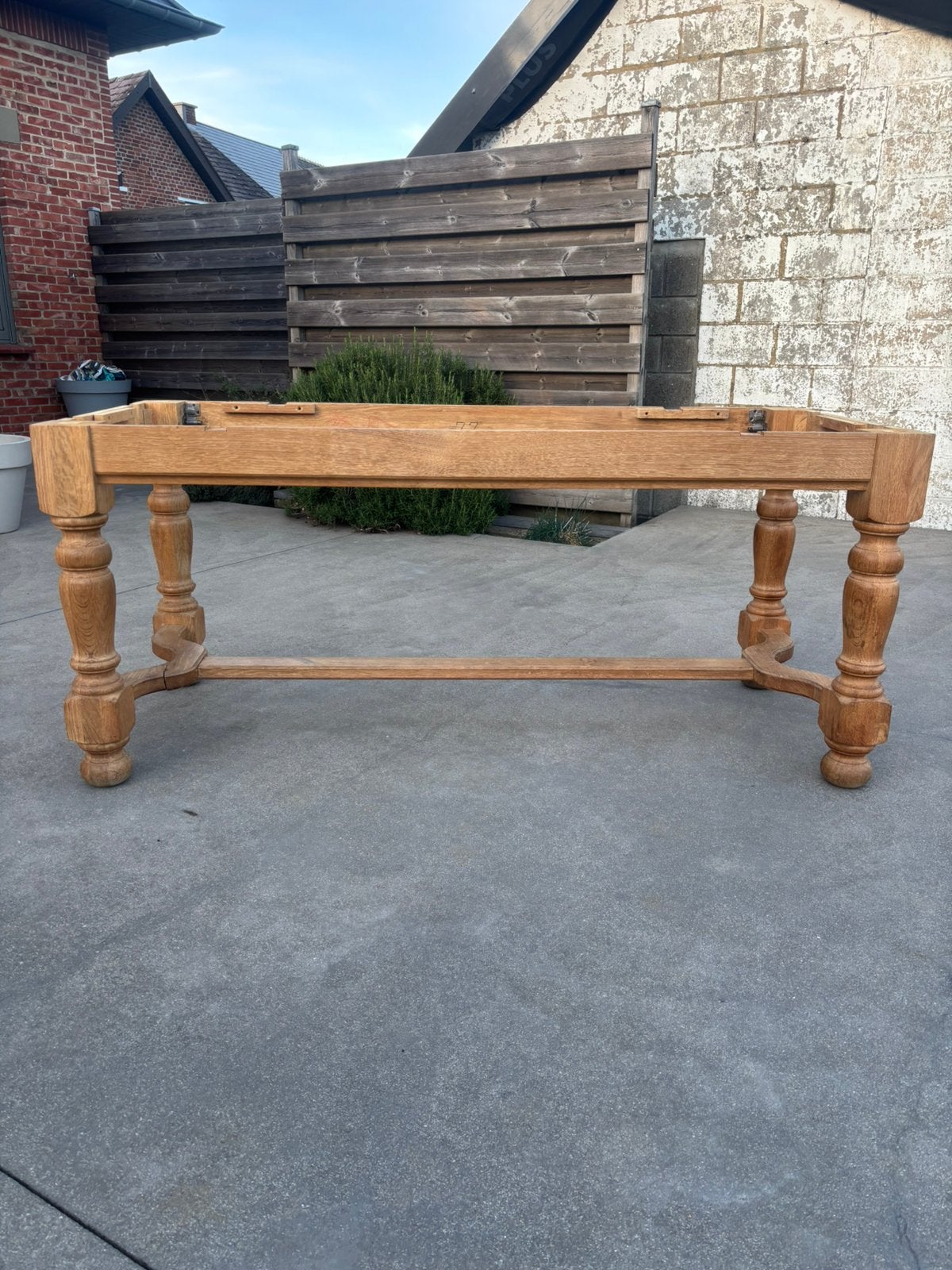Assise de table en chêne, Tuin en Terras, Ophalen, Zo goed als nieuw, Hout