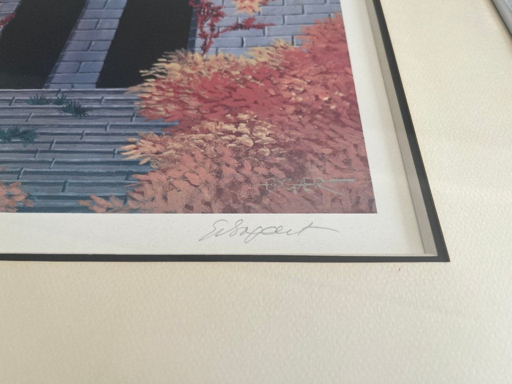 BOGAERT GASTON - Last Feux, Antiquités & Art, Avec verre, Autres sujets, Enlèvement, Lithographie