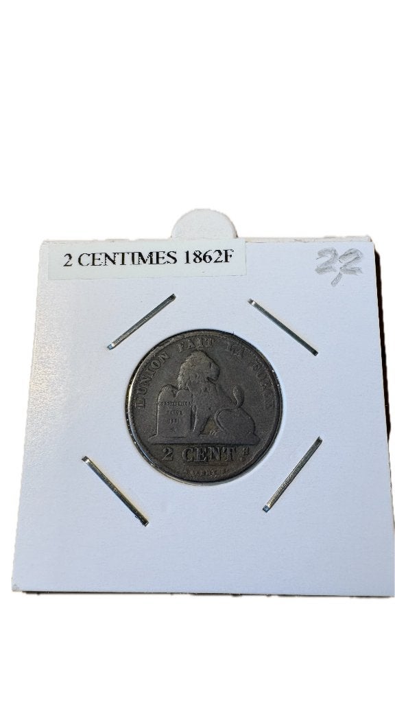 LEOPOLD I: 2 cent 1862F, Ophalen of Verzenden