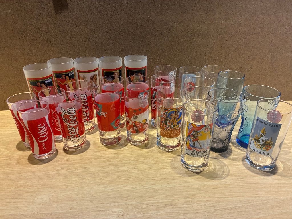 Coca cola glazen - diverse types, Verzamelen, Ophalen, Nieuw