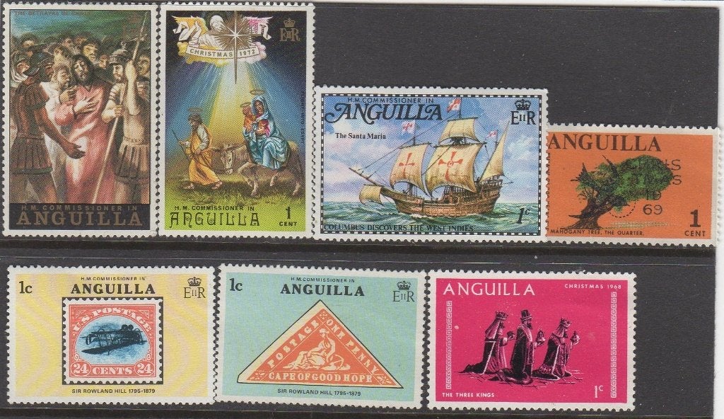 Anguilla - 7 stuks - postfris, Timbres & Monnaies, Timbres | Amérique, Enlèvement ou Envoi, Non oblitéré, Amérique du Nord