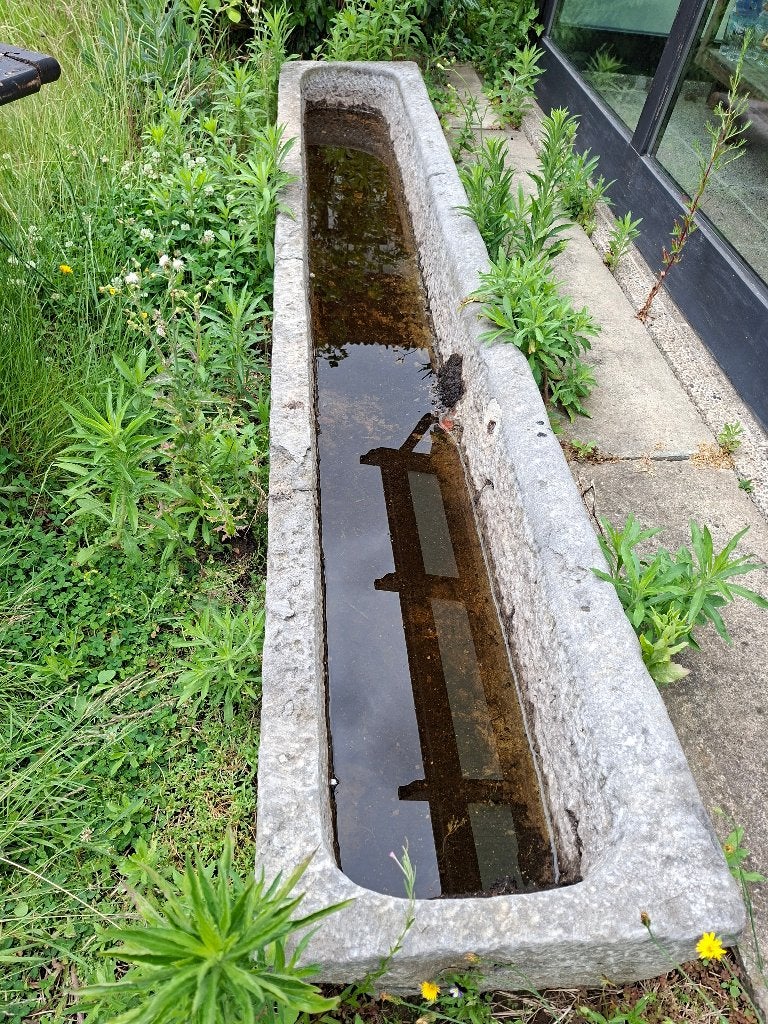 arduinen trog/voederbak/drinkbak/bloembak, Tuin en Terras, Ophalen, Gebruikt