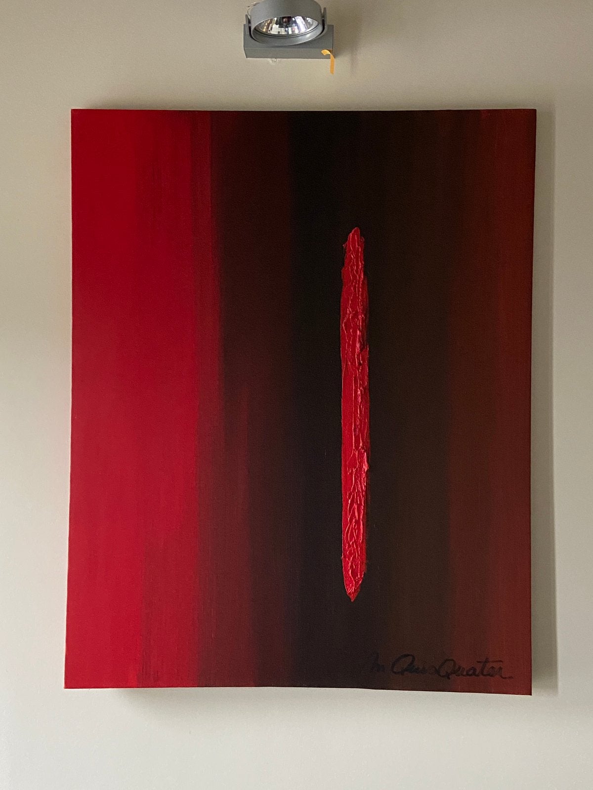 Schilderij Acrylverf, Antiek en Kunst, Ophalen, Abstract, Acrylverf, Echtheidscertificaat