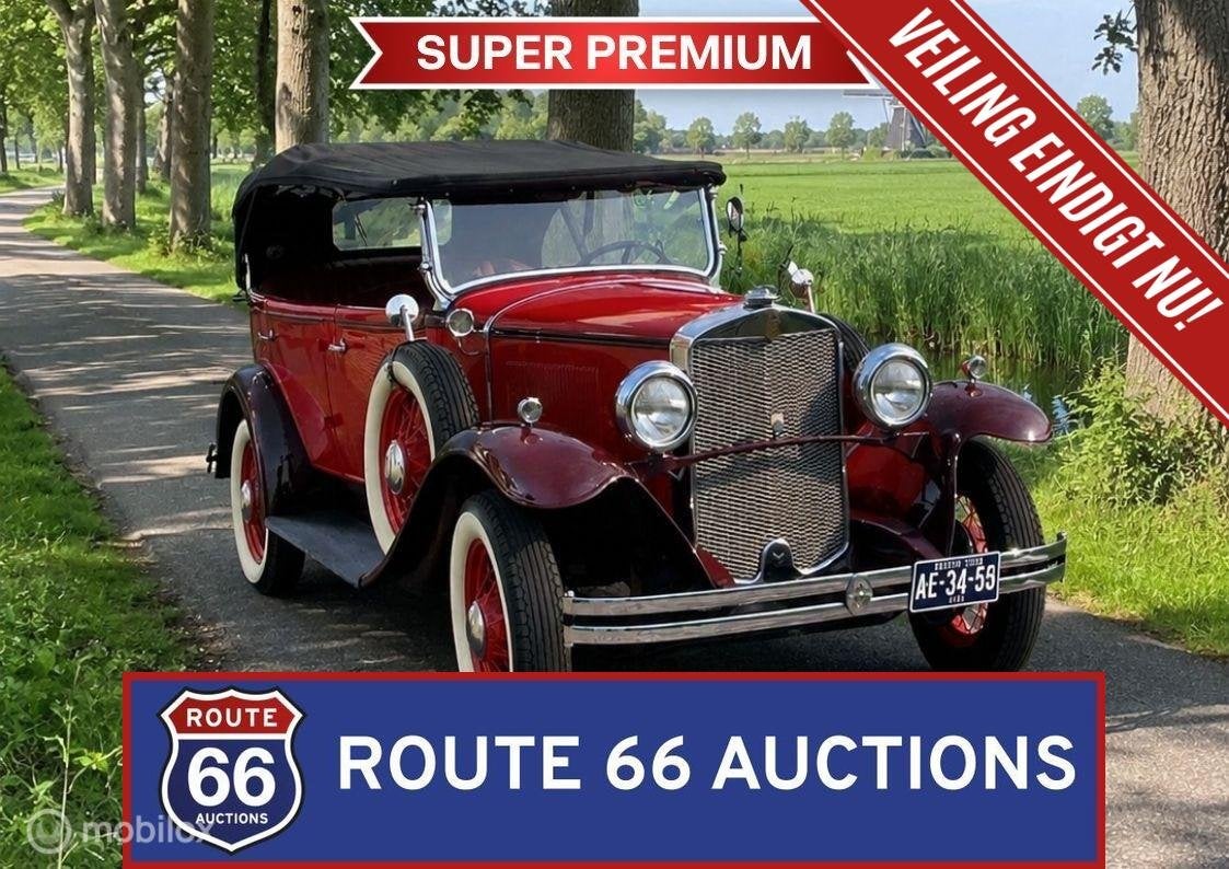 Graham-Paige Phaeton | 1930 | Route 66 Auctions, Overige merken, Zwart, Bedrijf, Handgeschakeld
