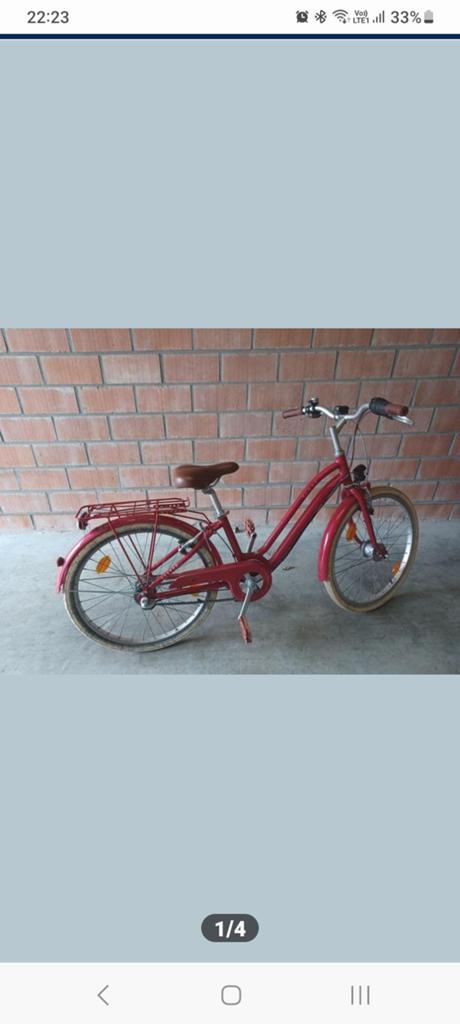 Meisjesfiets 24 inch 8-12 jaar elops, Fietsen en Brommers, Fietsen | Meisjes, Ophalen