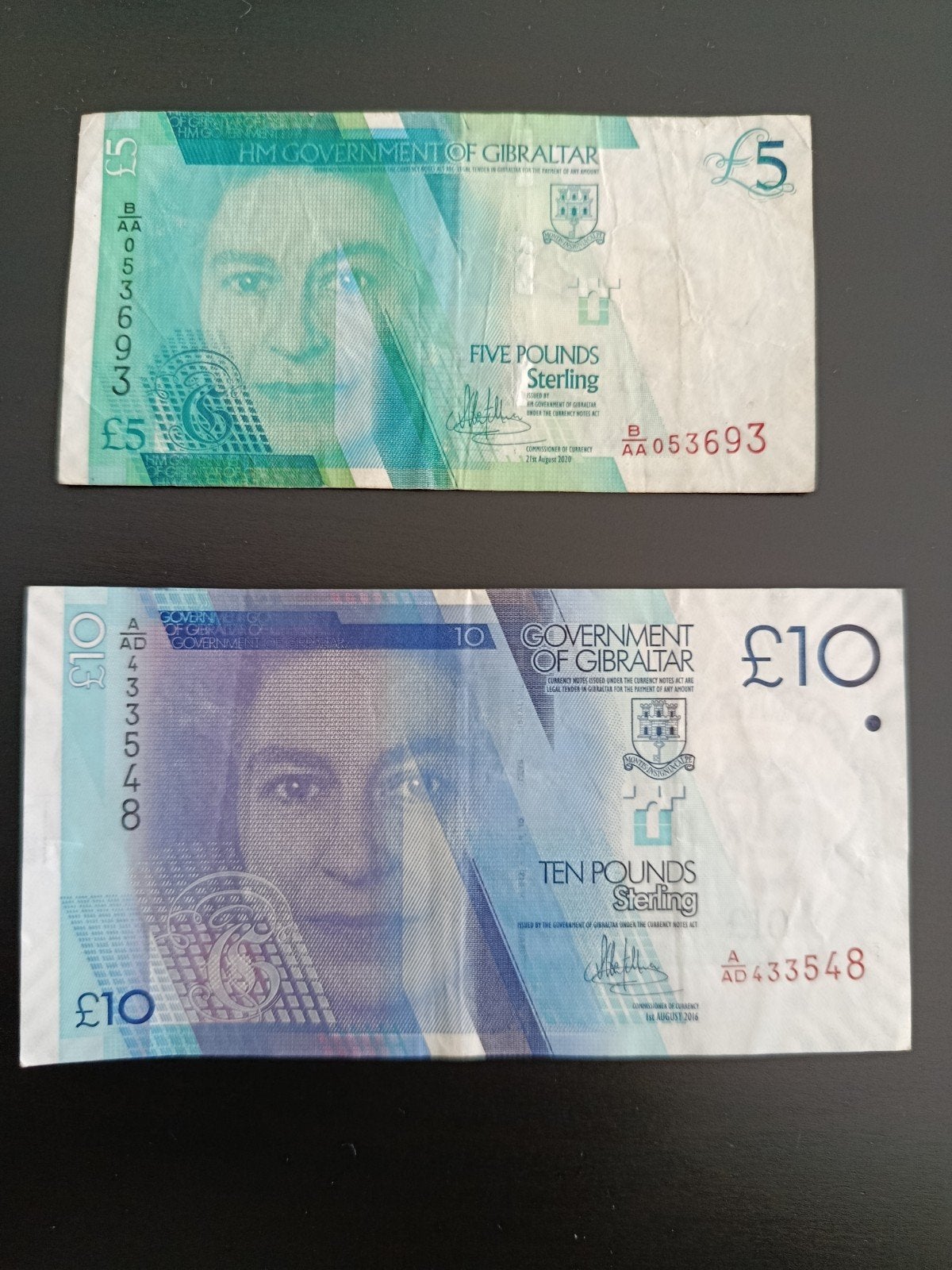 2 kaartjes voor Gibraltar, Postzegels en Munten, Bankbiljetten | Europa | Niet-Eurobiljetten, Ophalen of Verzenden