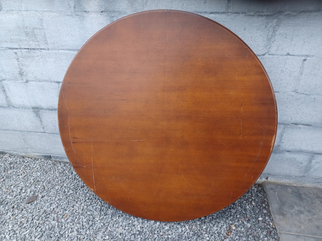 2 houten ronde tafelbladen, Ophalen