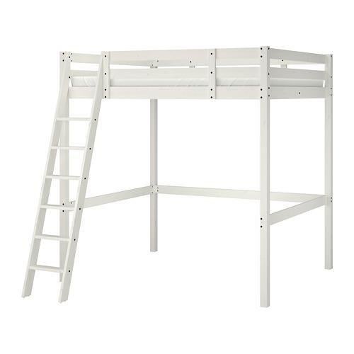 Lit Mezzanine IKEA STORÅ Blanc 140x200, 200 cm de hauteur ou plus, 140 cm, Enlèvement, Utilisé