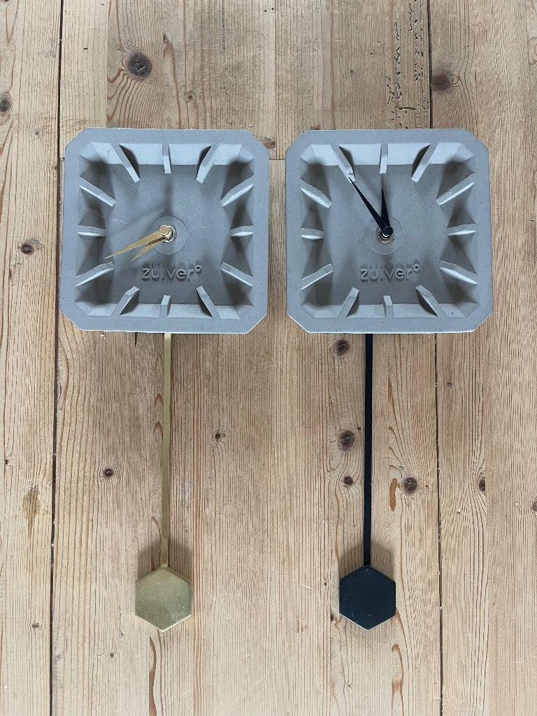 Wandklok zuiver, Ophalen, Wandklok, Grijs, Analoog