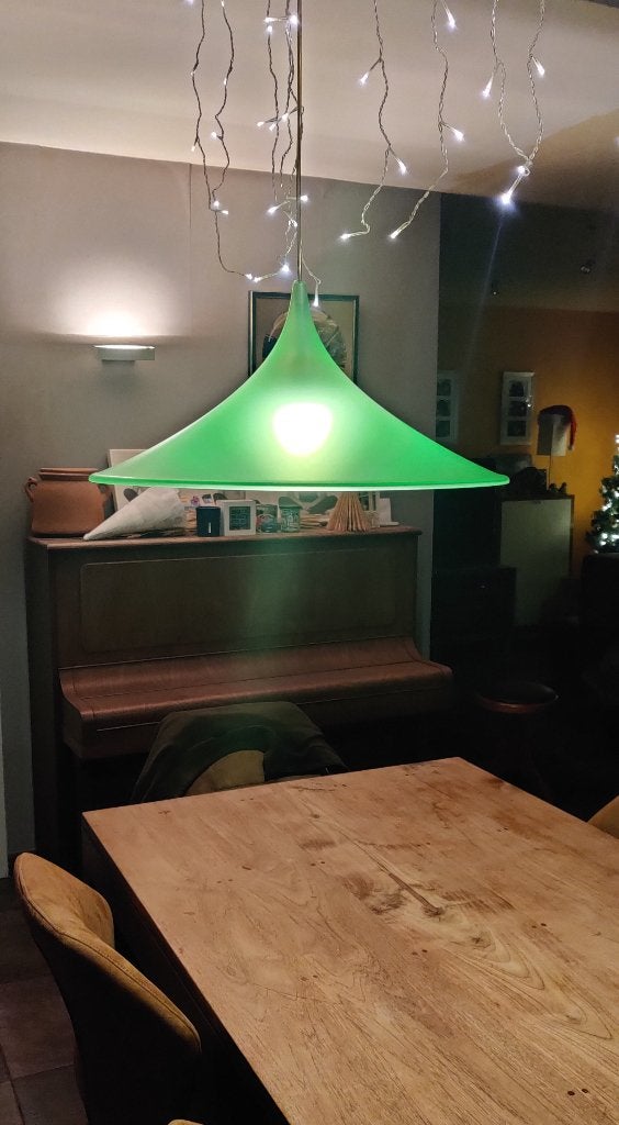 Massive hanglamp – kap Ø56 cm – retro design, Maison & Meubles, Lampes | Suspensions, Enlèvement ou Envoi, Comme neuf, Synthétique