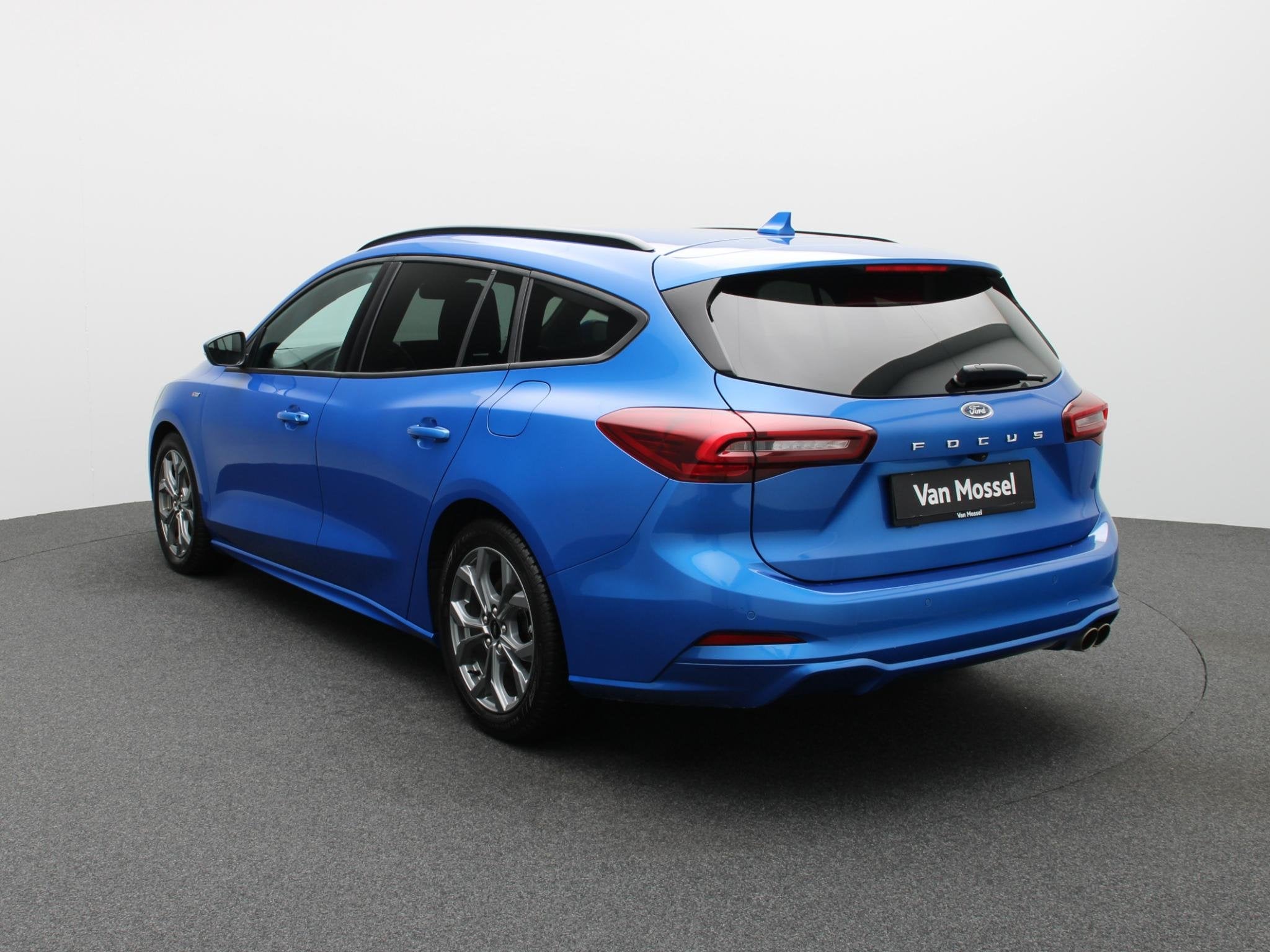 Ford Focus 1.0i EcoB. MHEV 114kW ST-Line Design DCT, Auto's, Gebruikt, Blauw, Verwarmde buitenspiegels, 155 pk
