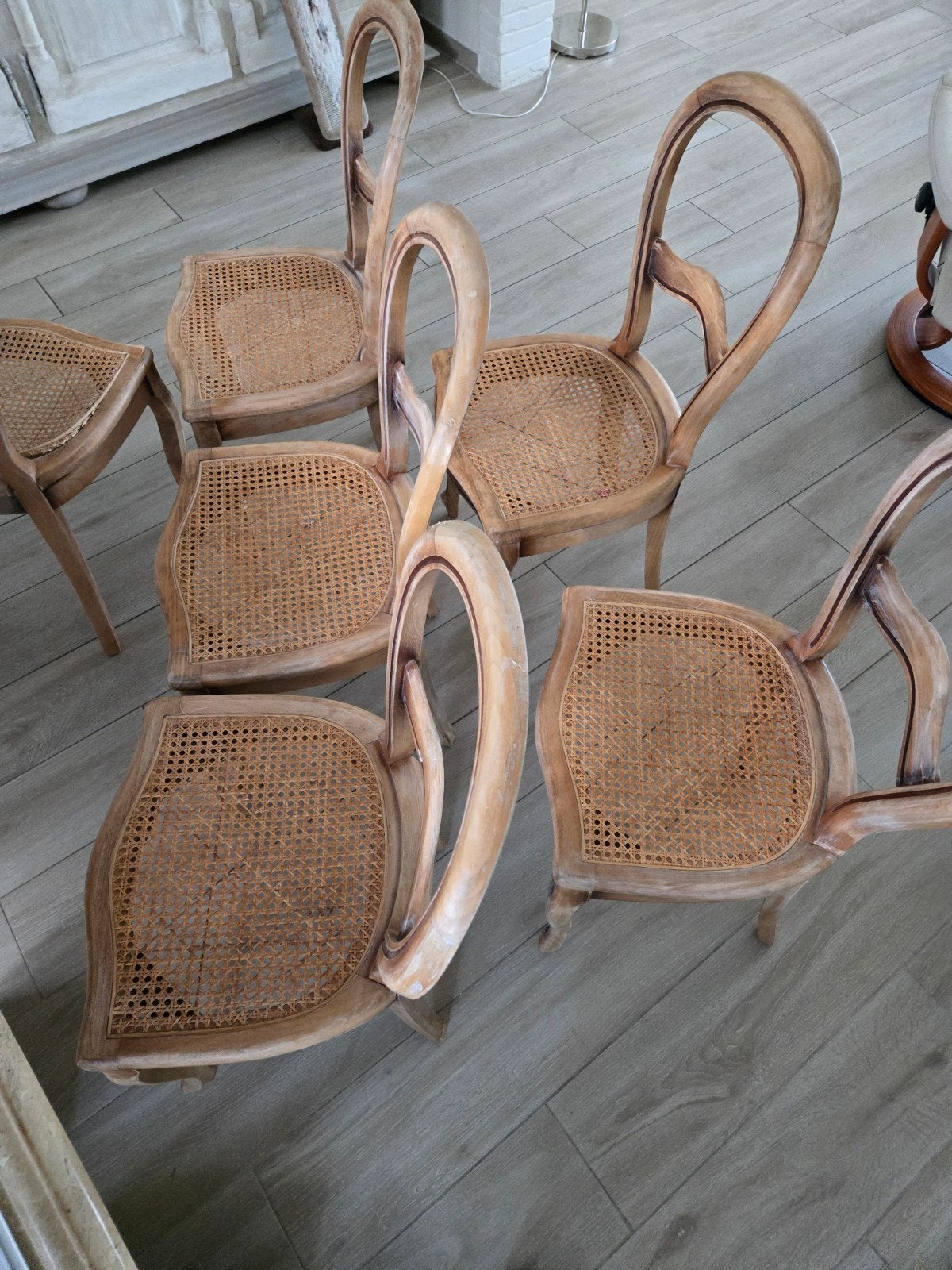 Set van 6 stoelen, Ophalen, Zo goed als nieuw, Hout, Vijf, Zes of meer stoelen
