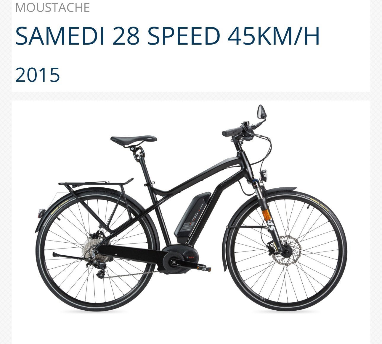 SAMEDI 28 SPEED 45KM/H moteur HS, Fietsen en Brommers, Ophalen, Gebruikt, Moustache
