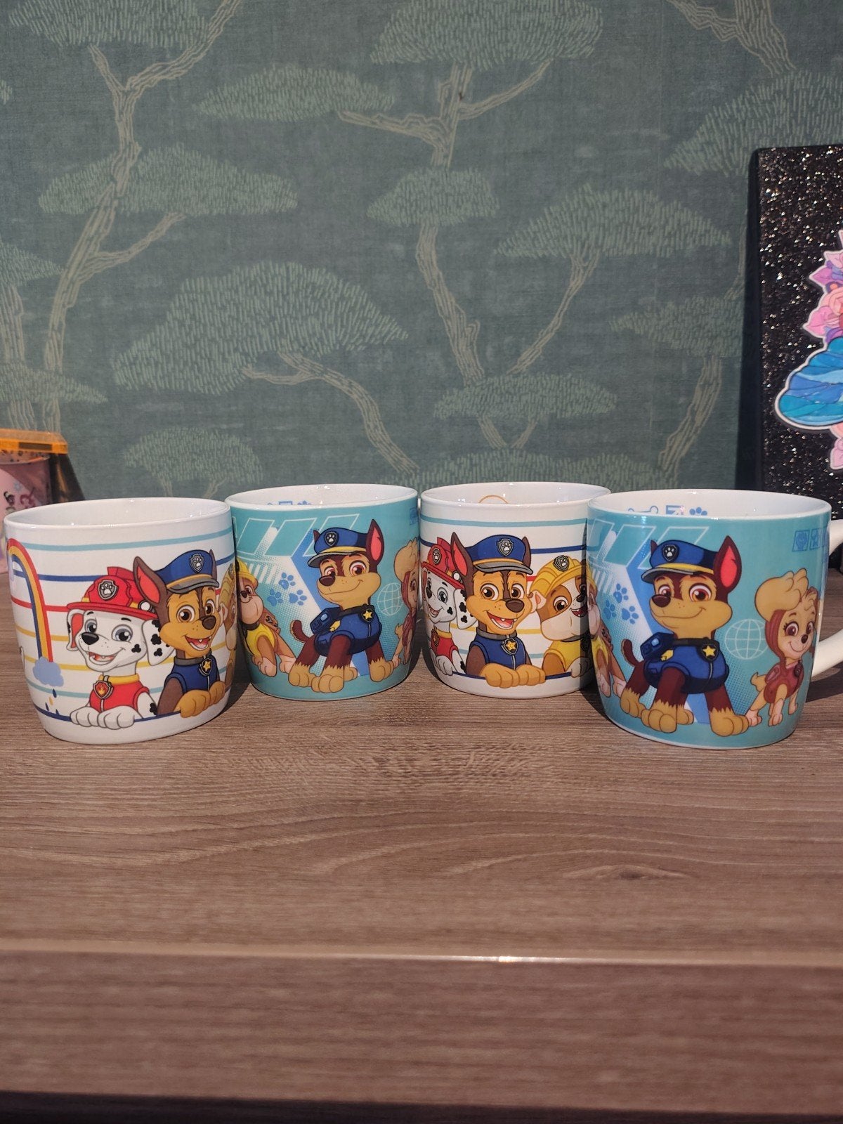 Set van 4 PAW Patrol mokken (o.a. Chase, Marsh, Enlèvement ou Envoi