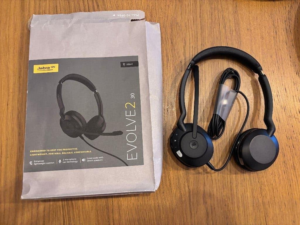 Casque Jabra Evolve2 30 avec microphone, USB-C, Neuf, Microphone, Noir, Enlèvement