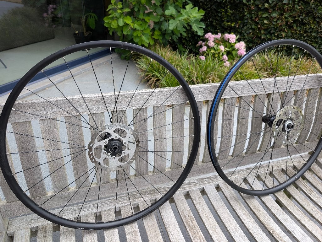 Shimano wielset met schijven, Gebruikt, Gravelbike, Aluminium, Shimano