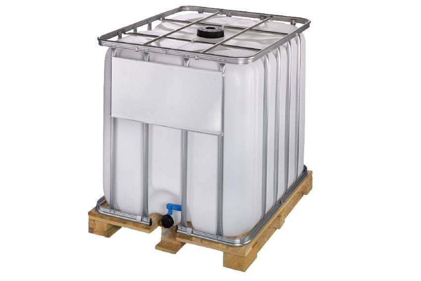 2 IBC containers / 1000 liter vaten, Tuin en Terras, Regentonnen, Ophalen, Kunststof, Gebruikt, Met kraantje